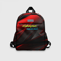 Детский рюкзак Cyberpunk 2077 phantom liberty red black logo, цвет: 3D-принт