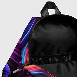 Детский рюкзак Неоновые волны, цвет: 3D-принт — фото 2