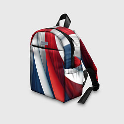 Детский рюкзак Белая синяя красная абстракция, цвет: 3D-принт — фото 2