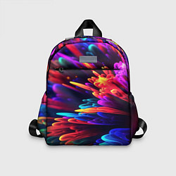 Детский рюкзак Неоновая абстракция в виде цветов