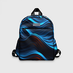 Детский рюкзак Синие волны абстракт, цвет: 3D-принт