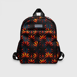 Детский рюкзак Оранжевые неоновые листья, цвет: 3D-принт