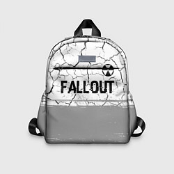 Детский рюкзак Fallout glitch на светлом фоне: символ сверху, цвет: 3D-принт
