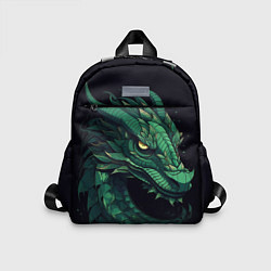 Детский рюкзак Голова зелёного дракона: арт нейросети