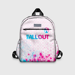 Детский рюкзак Fallout neon gradient style: символ сверху