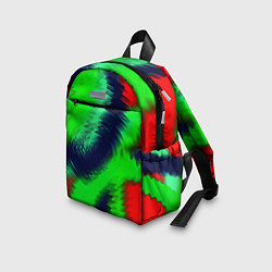 Детский рюкзак Красно-зеленый абстрактный узор, цвет: 3D-принт — фото 2