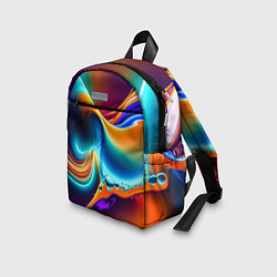 Детский рюкзак Радужные линии абстракция, цвет: 3D-принт — фото 2