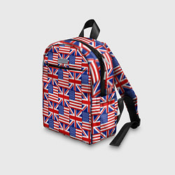 Детский рюкзак Флаги США и Англии, цвет: 3D-принт — фото 2