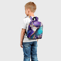 Детский рюкзак Красочная ломанная текстура от нейросети, цвет: 3D-принт — фото 2