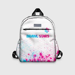 Детский рюкзак Brawl Stars neon gradient style: символ сверху, цвет: 3D-принт