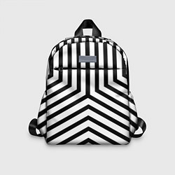 Детский рюкзак Черно-белые полосы в узоре, цвет: 3D-принт