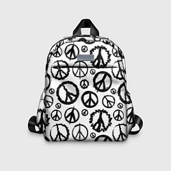 Детский рюкзак Many peace logo, цвет: 3D-принт