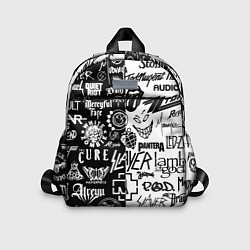 Детский рюкзак Логотипы лучших рок групп, цвет: 3D-принт