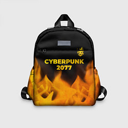 Детский рюкзак Cyberpunk 2077 - gold gradient: символ сверху