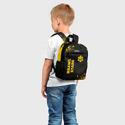 Детский рюкзак Brawl Stars - gold gradient: надпись, символ, цвет: 3D-принт — фото 2