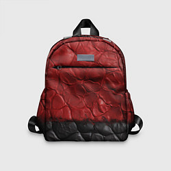 Детский рюкзак Черная красная текстура, цвет: 3D-принт