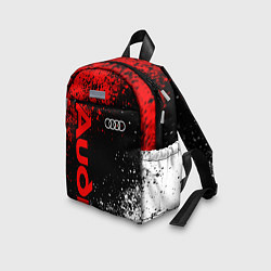 Детский рюкзак Ауди - красный и белый, цвет: 3D-принт — фото 2