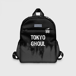 Детский рюкзак Tokyo Ghoul glitch на темном фоне: символ сверху, цвет: 3D-принт