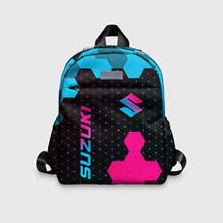 Детский рюкзак Suzuki - neon gradient: надпись, символ, цвет: 3D-принт