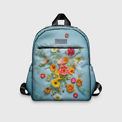 Детский рюкзак Букет полевых цветов на ткани