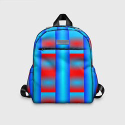 Детский рюкзак Красно-синие полосы и квадраты