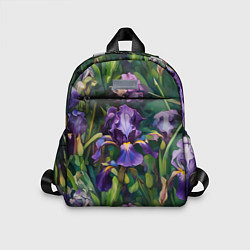 Детский рюкзак Ирисы паттерн, цвет: 3D-принт