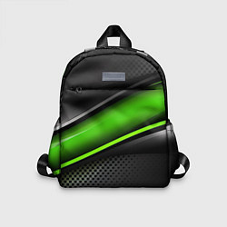 Детский рюкзак Зеленая объемная полосы, цвет: 3D-принт