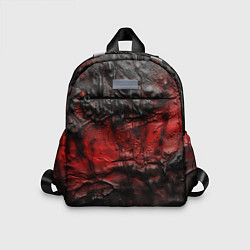 Детский рюкзак Объемная красная черная текстура, цвет: 3D-принт