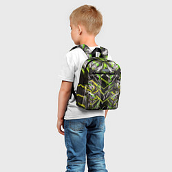 Детский рюкзак Киберпанк линии зелёные, цвет: 3D-принт — фото 2