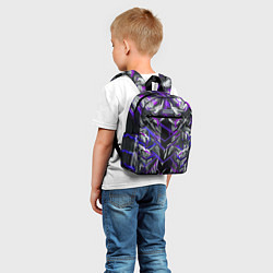 Детский рюкзак Киберпанк линии фиолетовые, цвет: 3D-принт — фото 2