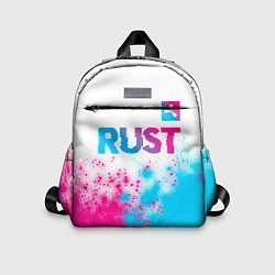 Детский рюкзак Rust neon gradient style: символ сверху, цвет: 3D-принт