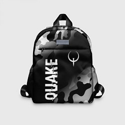 Детский рюкзак Quake glitch на темном фоне: надпись, символ, цвет: 3D-принт