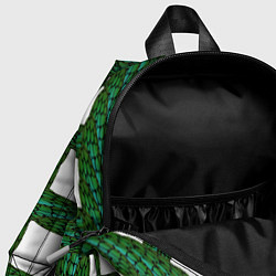 Детский рюкзак Зеленые змейки, цвет: 3D-принт — фото 2
