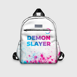 Детский рюкзак Demon Slayer neon gradient style: символ сверху