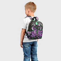 Детский рюкзак Фиолетовый элементаль киберпанк, цвет: 3D-принт — фото 2