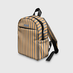 Детский рюкзак Полосатый серый и желтый, цвет: 3D-принт — фото 2