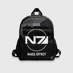 Детский рюкзак Mass Effect glitch на темном фоне, цвет: 3D-принт