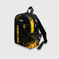 Детский рюкзак Skyrim - gold gradient: надпись, символ, цвет: 3D-принт — фото 2
