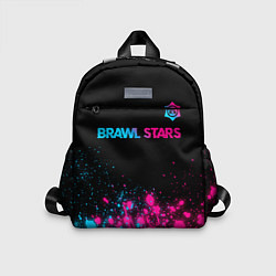 Детский рюкзак Brawl Stars - neon gradient: символ сверху, цвет: 3D-принт