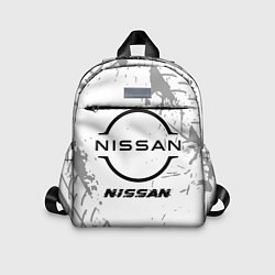 Детский рюкзак Nissan speed на светлом фоне со следами шин, цвет: 3D-принт