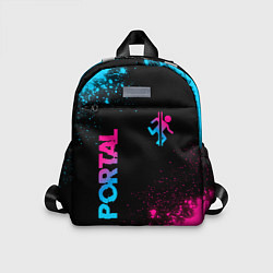 Детский рюкзак Portal - neon gradient: надпись, символ, цвет: 3D-принт