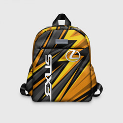Детский рюкзак Лексус - желтая спортивная абстракция, цвет: 3D-принт
