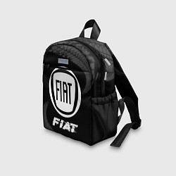 Детский рюкзак Fiat speed на темном фоне со следами шин, цвет: 3D-принт — фото 2
