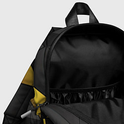 Детский рюкзак Black yellow geometry, цвет: 3D-принт — фото 2