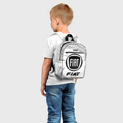 Детский рюкзак Fiat speed на светлом фоне со следами шин, цвет: 3D-принт — фото 2