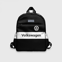 Детский рюкзак Фольцваген - черный и белый, цвет: 3D-принт