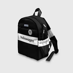 Детский рюкзак Фольцваген - черный и белый, цвет: 3D-принт — фото 2