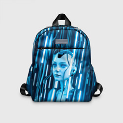 Детский рюкзак Девушка биоробот среди проводов, цвет: 3D-принт