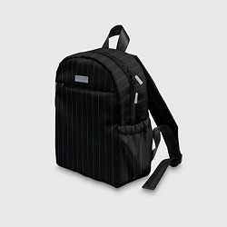 Детский рюкзак Чёрно-синий полосатый, цвет: 3D-принт — фото 2