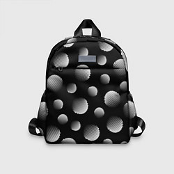 Детский рюкзак Шары в полоску на черном фоне, цвет: 3D-принт